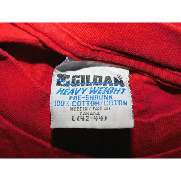 Vintage Native Theme printed graphic Red Spirt T Shirt Mens L Eagle Sun Tribal - Picture 3 of 5